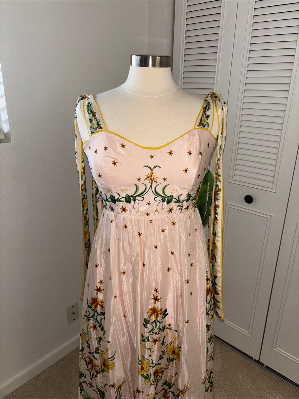 FARM Rio Pink Floral Embroidered Maxi Dress - Picture 3 of 8